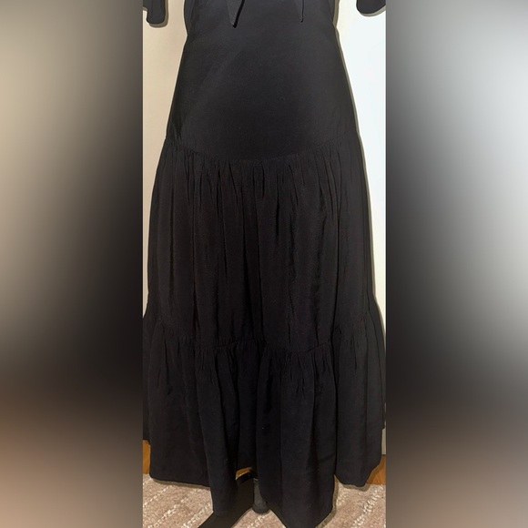 Lani The Label Tie-Front Black Ruffled Midi - Size S - Picture 4 of 6